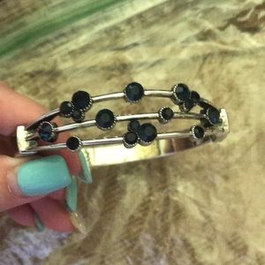 Blue and silver bracelet